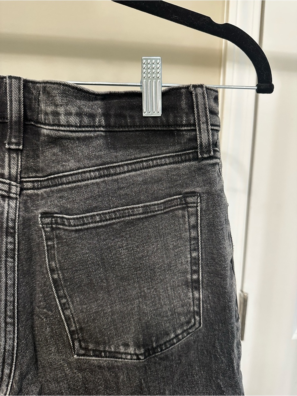 Abercrombie & Fitch High-Rise Jeans in Washed Black Denim